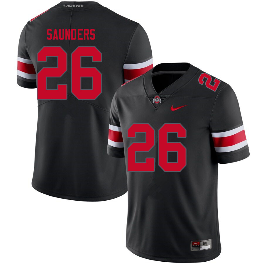 Ohio State Buckeyes #26 Cayden Saunders College Football Jerseys Sale-Blackout